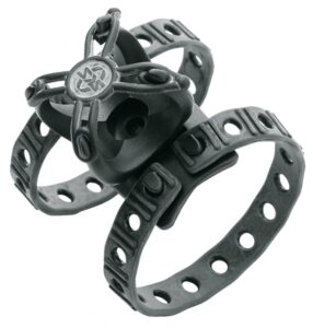 SKS Adapter Cross-Grip Multipositions-Pumpenhalterung mit Gummi-Rahmenbefestigung für Fahrräder - passend für Rahmendurchmesser bis 50 mm kompatibel mit X-Alpin und Injex-Serie