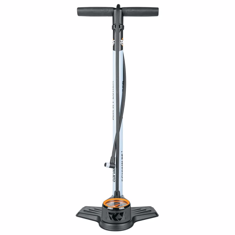 SKS Air-X-Plorer 10.0 Editions-Standpumpe mit Clik Valve & Manometer, 476 cm³ Hub, bis 10 bar, Soft-Touch-Griff, Made in Germany