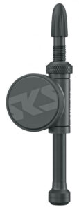 SKS Airspy TL Reifendrucksensor-Set für Tubeless-Reifen, 74 mm Ventil, Echtzeit-Luftdrucküberwachung via App, staub- und wasserdicht, inkl. Ventilhülse und O-Ring-Fett