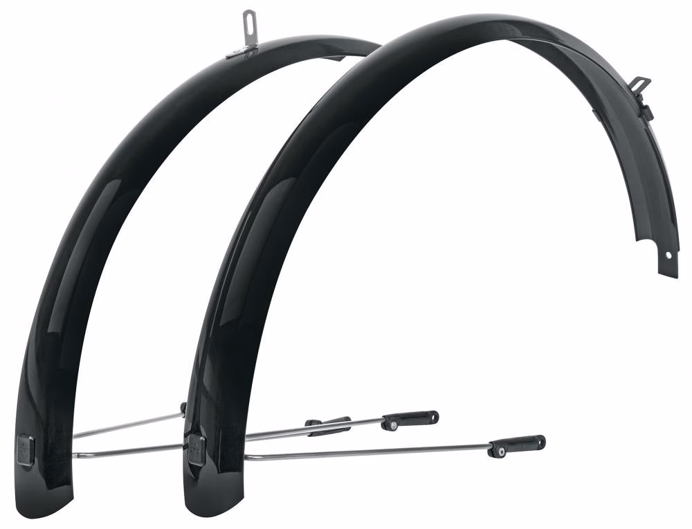 SKS BLUEMELS BASIC 24 Schutzblech-Set 53mm schwarz - Alu-Kunststoff mit ASR-System für 24 Zoll Fahrräder