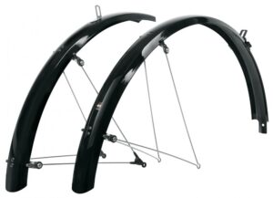 SKS BLUEMELS BASIC 26 Schutzblech-Set - 53 mm breit für 26 Räder robuste Aluminium-Kunststoff-Sandwichkonstruktion ASR-Sicherheitssystem glänzend schwarz