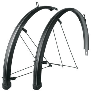SKS Bluemels Stripes Schutzblechset 28" 45mm schwarz matt  robustes, korrosionsgeschütztes Design mit ASR-Sicherheitssystem für optimalen Spritzwasserschutz
