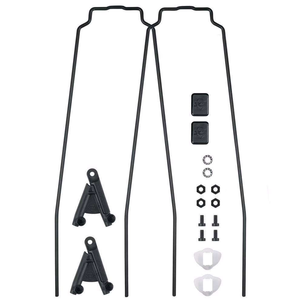 SKS Bluemels Style 56 Hinten Ersatzstreben-Set, 2x 365 mm, inkl. ESC V-Adapter, schwarz, für 56 mm Schutzbleche, robust und langlebig