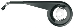 SKS Chainbow Kettenschutz für Nabenschaltung, Ø158mm, 38 Zähne, schwarz, teleskopierbar, Aluminium/Kunststoff, schlagfest, verstellbarer Haltewinkel, kompatibel mit Bosch 3. Generation