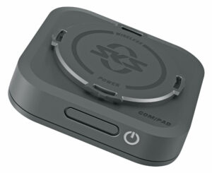 SKS COM/PAD Schnellladestation für E-Bike, induktives Laden, USB-C-Anschluss, kompakt 72x72x19mm, leichtes Design, ideal für unterwegs, schwarz