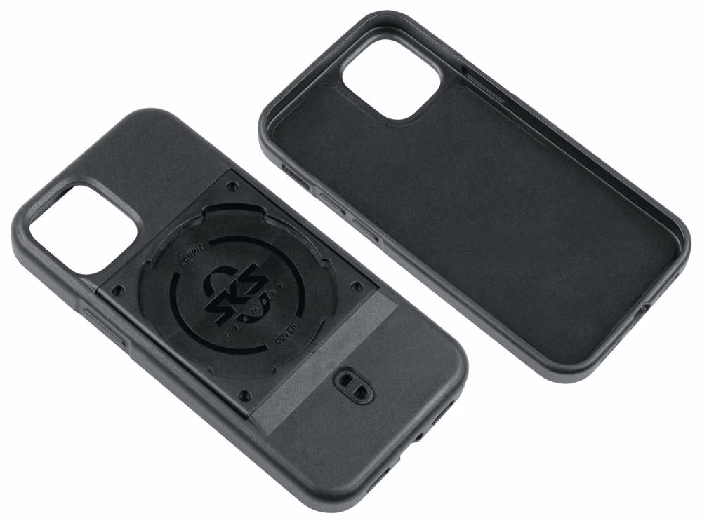 SKS COMPIT Cover für iPhone 12 Mini stoßdämpfende 2-Komponenten-Hülle mit Oversize-Bajonettaufnahme für sichere Fahrradhalterung