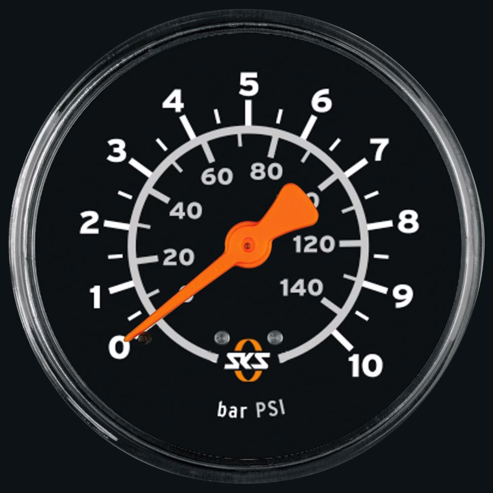 SKS Ersatzmanometer für Airworx 10.0 Standpumpe  präzise Druckanzeige bis 10 Bar, einfach austauschbar, optimal für exakte Reifendruckmessung, robust & langlebig