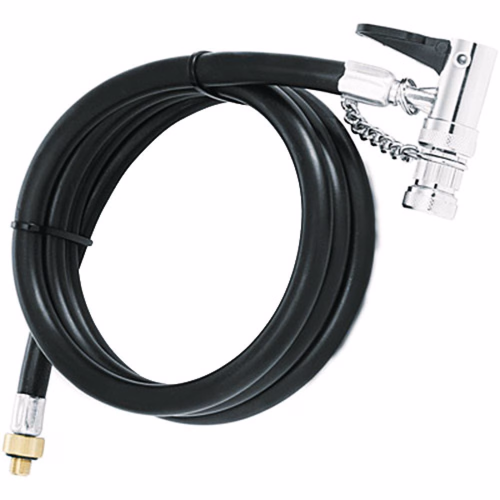 SKS Hebelstecker mit Schlauch für Rennkompressor - Adapter - 125 cm Länge kompatibel mit AV/DV/SV Ventilen langlebig und zuverlässig für präzises Aufpumpen