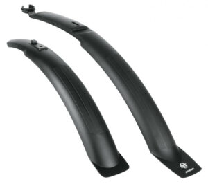 SKS Hightrek Junior 20" Schutzblech-Set für Kinderfahrräder, schlagfester Kunststoff, werkzeugfreie Montage, geeignet für V-Brakes, schwarz