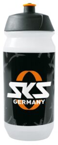 SKS Trinkflasche Small - 500 ml, transparent, SKS Logo, robuster Kunststoff, handlich, BPA-frei, ideal für Sport und unterwegs