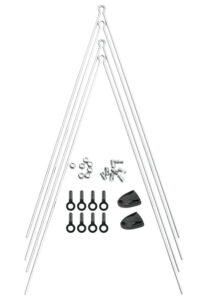SKS V-Strebenpaar mit Secu Clip für Chromoplastics Schutzbleche, Edelstahl, 345 mm Länge, inklusive 2 Secu Clips und Zubehör, passend für P35-P65 Modelle