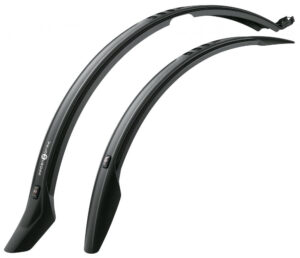 SKS VELO 55 CROSS Schutzblech-Set für 26"-29" Fahrräder, geeignet für Reifenbreite 42-50 mm, einfache Universalbefestigung, optional mit Streben, aus schlagfestem Kunststoff