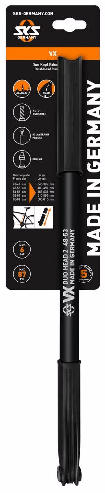 SKS VX Rahmenpumpe 345-395 mm Duo-Kopf schwarz
