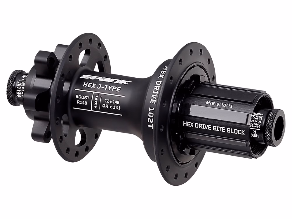 Spank HEX J-Type R150/157 Microspline Hinterradnabe (102T | 32H | schwarz)