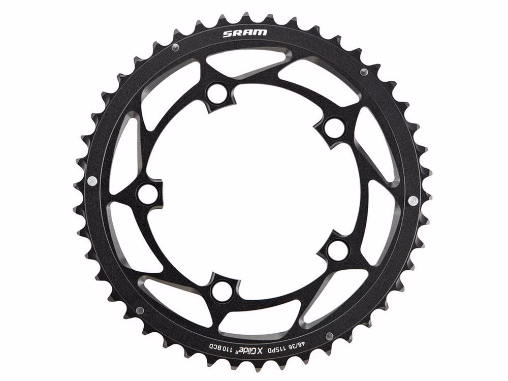 SRAM Road Red X-Glide R Kettenblatt (10-fach | 39 Zähne | Yaw S1 | schwarz / rot)