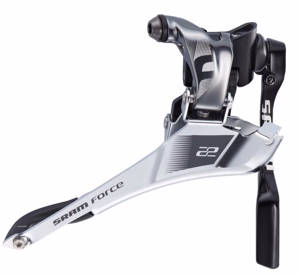 SRAM Umwerfer Force 22 Anlöt mit Kettenfänger - präzise 2x11-Rennradschaltung