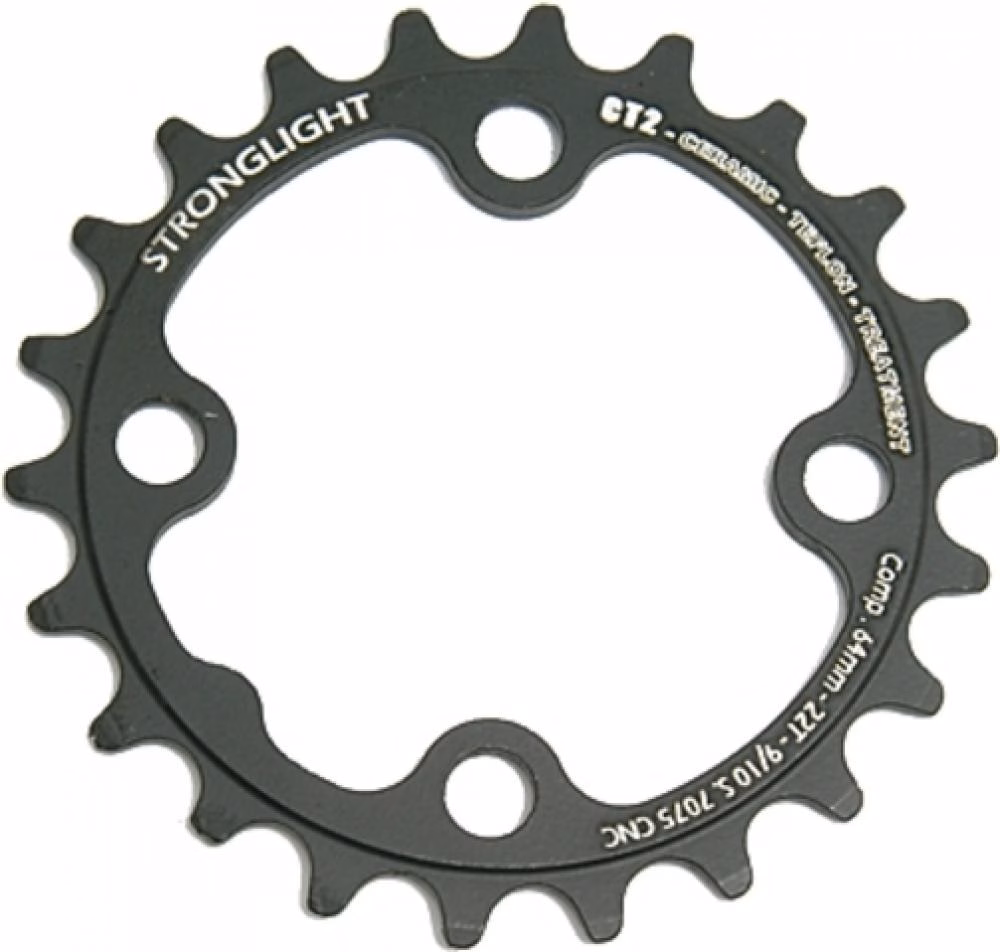 Stronglight Kettenblatt CT2 schw 64MM Lochkr 22Z