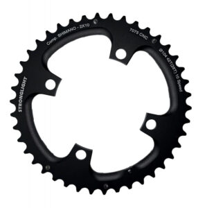 Stronglight Kettenblatt MTB Lochkreis 104 mm 2x10 außen 38 Zähne schwarz 10-fach Shimano