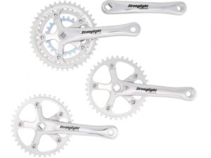 Stronglight Kurbelgarnitur IMPACT TANDEM 170 mm ALU silber KETTENSCHALTUNG