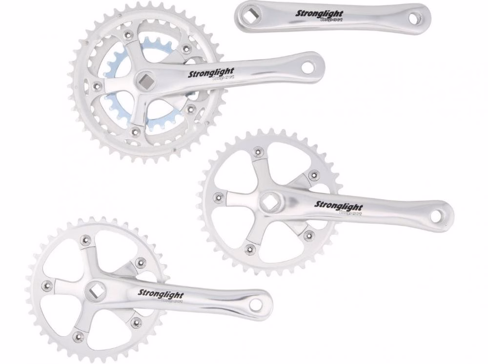 Stronglight Kurbelgarnitur IMPACT TANDEM 170 mm ALU silber KETTENSCHALTUNG