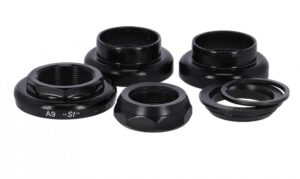 Stronglight Steuersatz A9 Steel 1" schwarz, BSC Gewinde, Stahl, EC27/25,4 | EC27/26, Aufbauhöhe 39,4 mm, geeignet für 1" Gewindegabeln