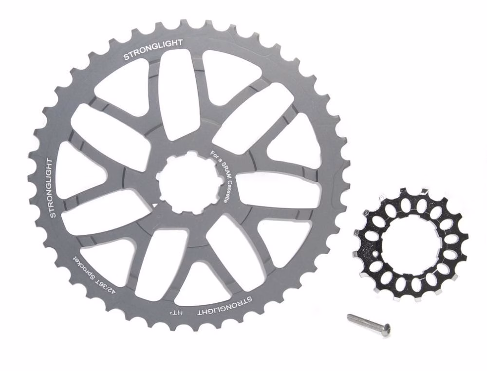 Stronglight Umbaukit für Sram Kasette 40 Z HT³ inklusive 16Z Stahl Ritzel