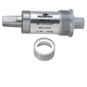 SunRace BBS18 Innenlager 4-Kant 118 mm silber - langlebiges BSA-Tretlager in moderner Ausführung