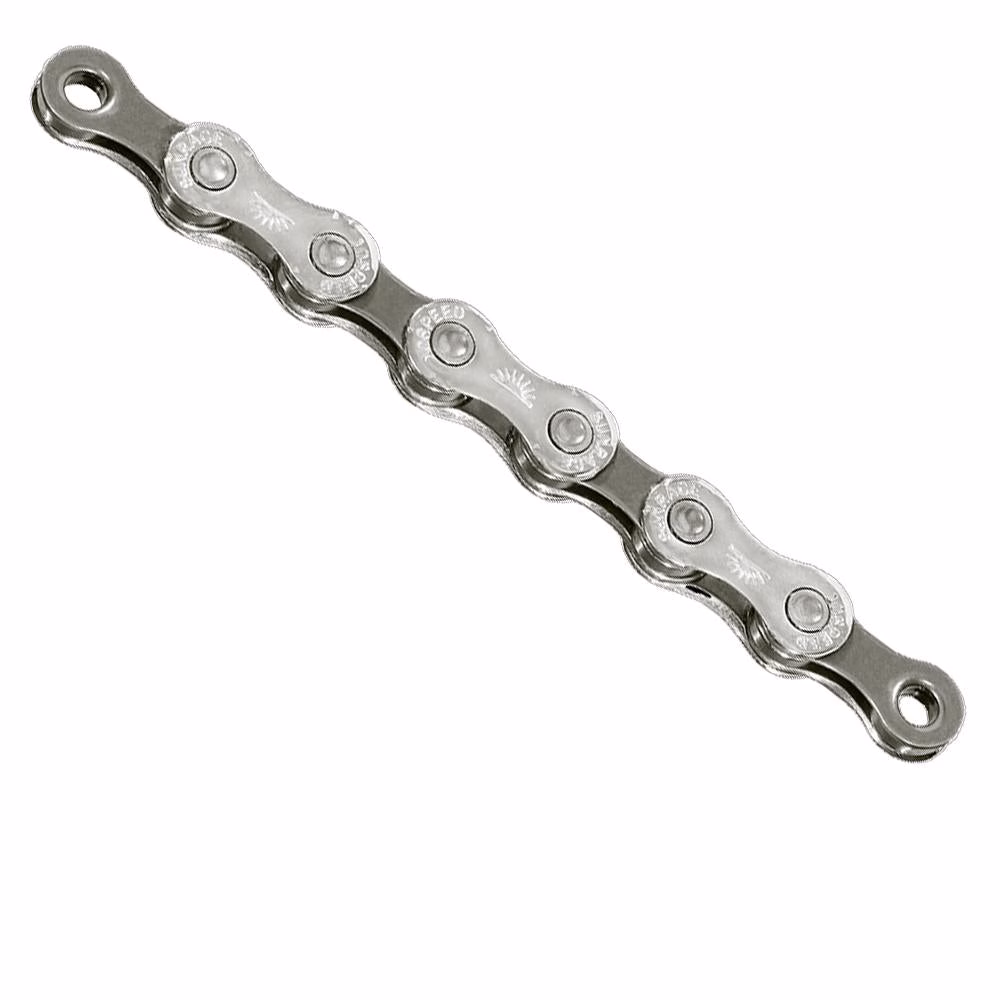 SunRace CN10A Fahrradkette 10-fach - 116 Glieder - silber/grau - 1/2 x 11/128 Zoll