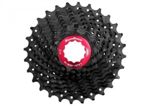SunRace, Kassette CSRX1 EAS 11-fach Super Fluid Drive 11-28 Zähne (11-12-13-14-15-17-19-21-23-25-28) Originalverpackt 278g Farbe schwarz