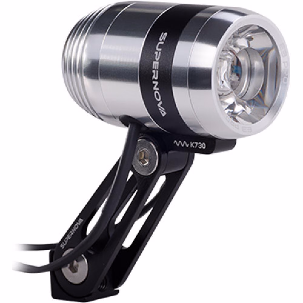 Supernova E3 Pro 2 Dynamoscheinwerfer, silber - helle, zuverlässige Lichtlösung für Pendler