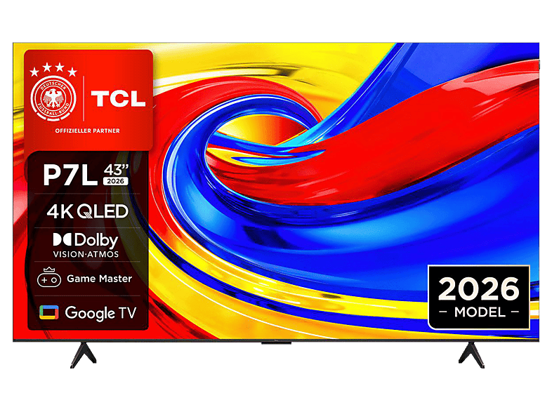 TCL 43P7L QLED TV (Flat, 43 Zoll / 109,22 cm, 4K, SMART TV)