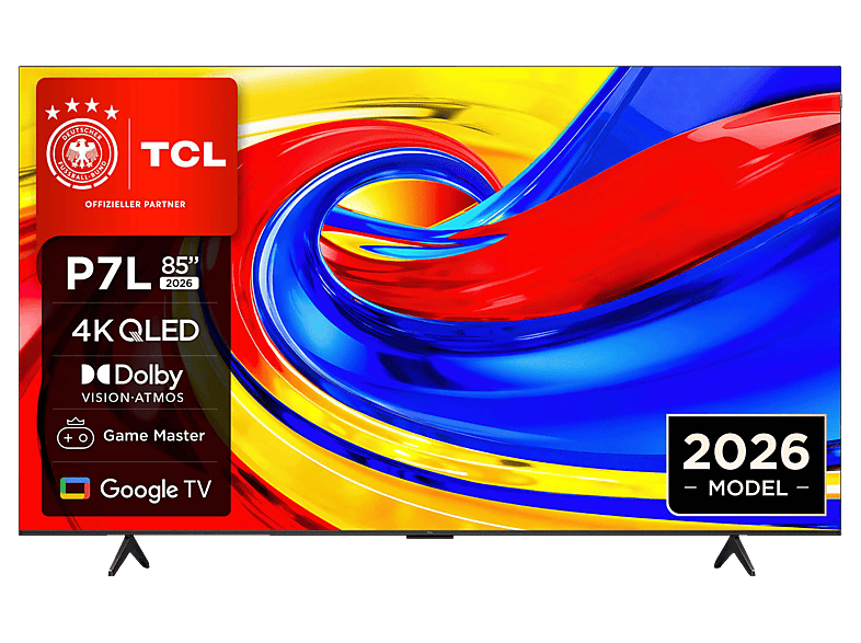 TCL 85P7L QLED TV (Flat, 85 Zoll / 215,9 cm, UHD 4K, SMART TV)