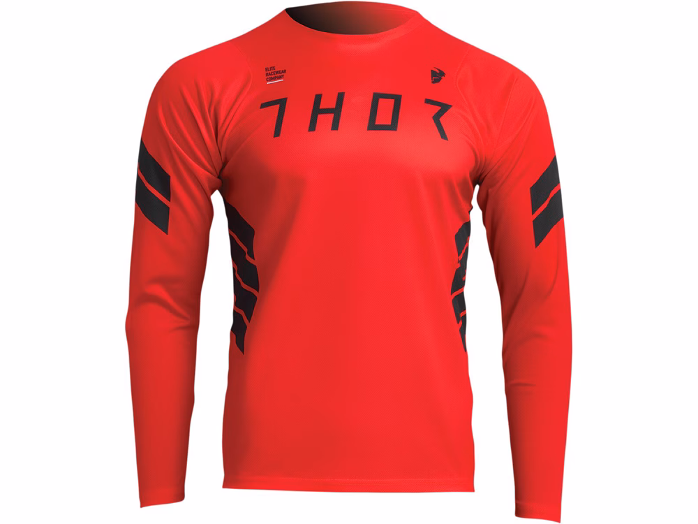 Thor Assist Sting Langarm Fahrradtrikot Herren (rot) Größe:M