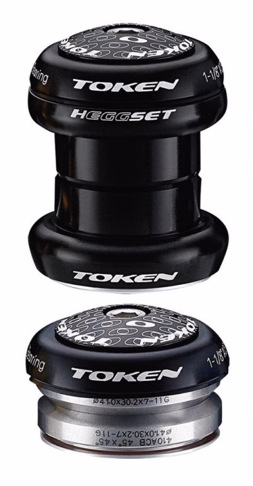 TOKEN Steuersatz hEGGset AHead 2in1 1 1/8" schwarz (34/41mm)