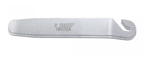 Unior 1657/2A Reifenheber-Set, 2-tlg., Metall, verchromt, 148 mm, mit Speichenhaken - Profi-Werkzeug für schwere Reifenmontage