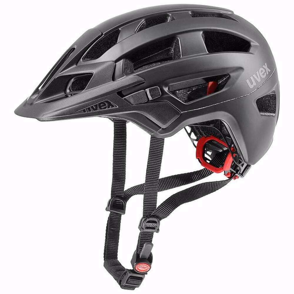 Uvex Finale 2.0 MTB-Helm Black matt 52-57 cm - leichter Enduro-Helm mit 20 Belüftungsöffnungen, Double Inmould, IAS-System, LED-kompatibel