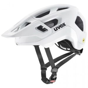 uvex react MIPS MTB-Helm white matt 56-59cm, mit MIPS-System für mehr Sicherheit, 14 Belüftungen, leicht, stoßfest, höhenverstellbar, ideal für Trail und Enduro