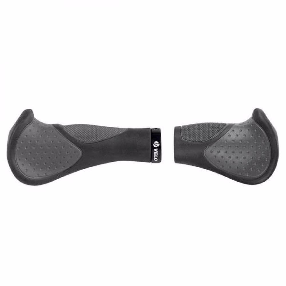 Velo ERGOGEL D3 BAR Schraub-Griffpaar 140/92 mm Schwarz-Grau - ergonomisch & 3-Komponenten-Gel mit Bar-Ends