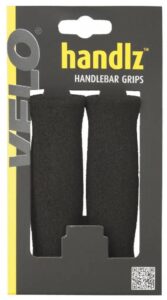 VELO MTB Griffe, Moosgummi, schwarz, hart, ergonomisch, 125mm, rutschfest, stoßdämpfend, einfache Montage, passend für 22,2mm Lenker, langlebig