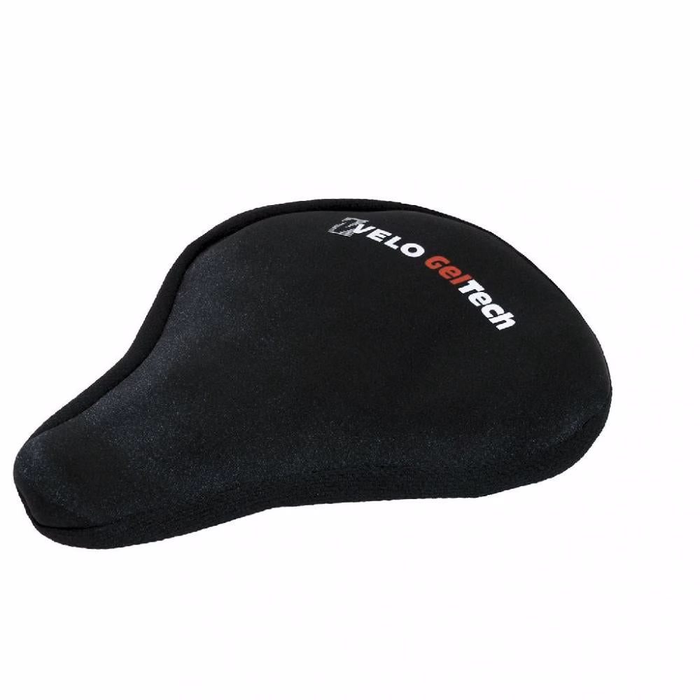 VELO Sattel Zubehör Gel-Satteldecke für MTB Touring und Rennradsättel 270x165mm schwarz mit Kordelzug