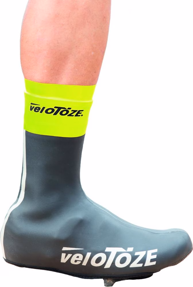Velotoze Stulpen für Überschuhe Gelb Unisize - 2 Paar, wasserdicht, aerodynamisch, idealer Bundabschluss