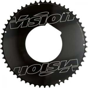 Vision Kettenblatt Road Powerbox Aero 4-Arm 110 mm x 56 T Schwarz - Maximale Steifigkeit für Zeitfahren