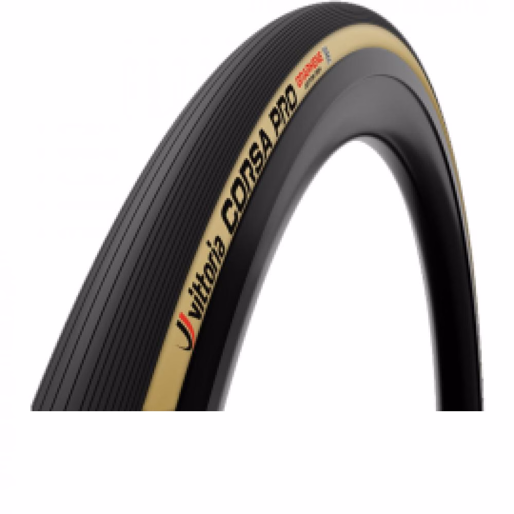 Vittoria Corsa Pro Tubular Schlauchreifen 28 mm Beige - Fortschrittlicher Rennradreifen mit Graphene 2.0