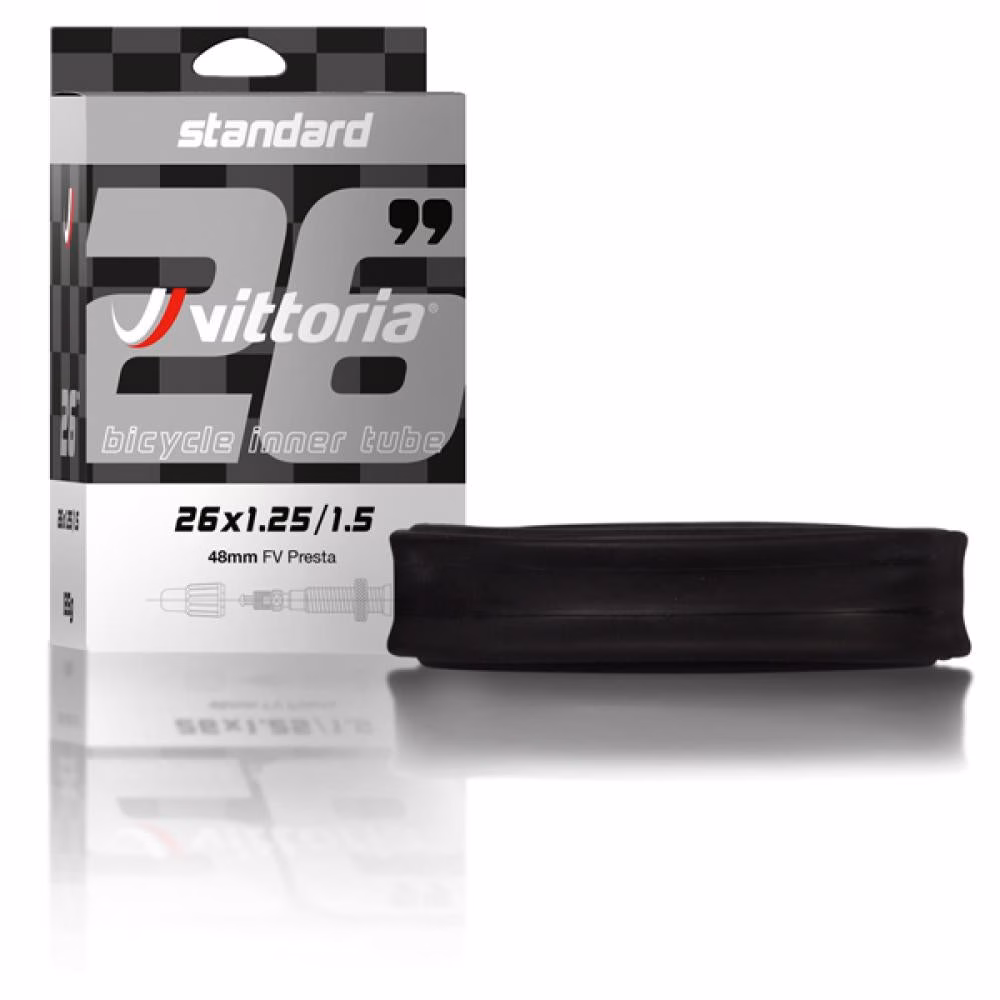 Vittoria Schlauch Standard 26x1.95/2.50 SV Presta 95 - zuverlässiger MTB-Fahrradschlauch