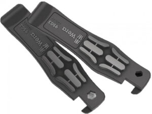Wera Bicycle Set 13, Reifenheber-Set 2-tlg, mit Bitaufnahme, Ventilausdreher, glasfaserverstärkt, ideal für Fahrradreifen, Felgenschonend, robust