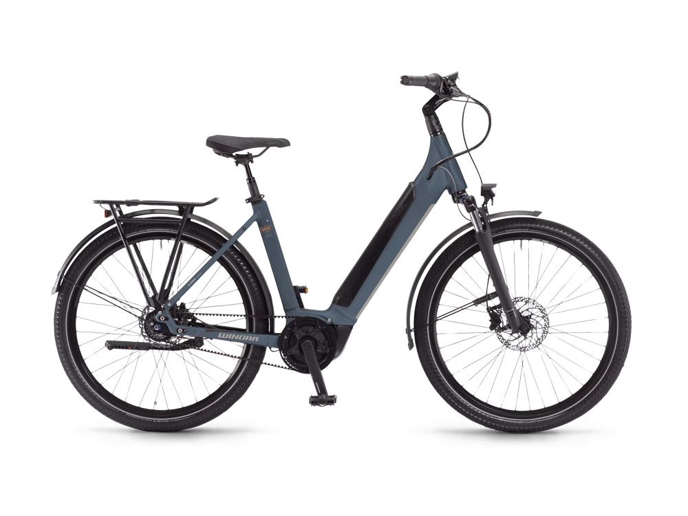 Winora Sinus R8E Low | City E-Bike | 27,5" | 500Wh Bosch | Rücktritt | graublau Größe: 54 cm