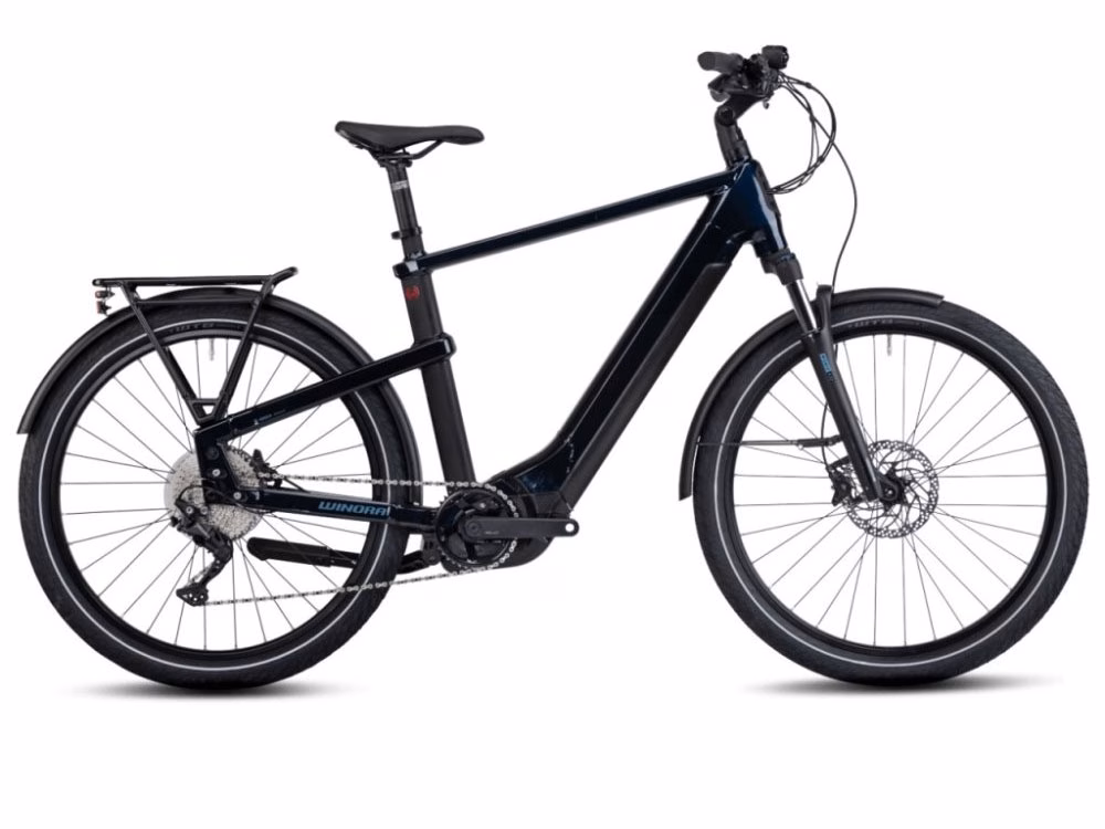 Winora Yakun 10 High | City E-Bike | 27,5" | 750Wh Bosch CX | dunkelblau Größe: 55 cm