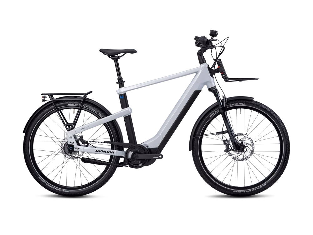 Winora Yakun R5 Pro High | Trekking E-Bike | 27,5" | 750Wh Bosch CX | eisweiß Größe: 45 cm
