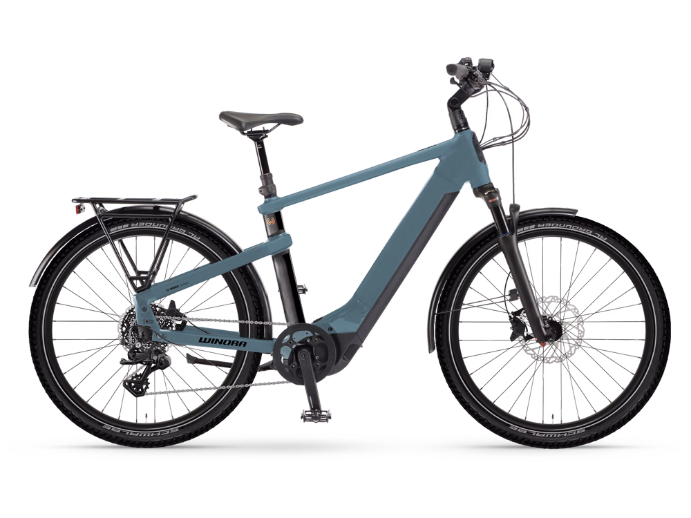 Winora Yakun X10 High | Trekking E-Bike | 27,5" | 750Wh Bosch CX | blau Größe: 55 cm
