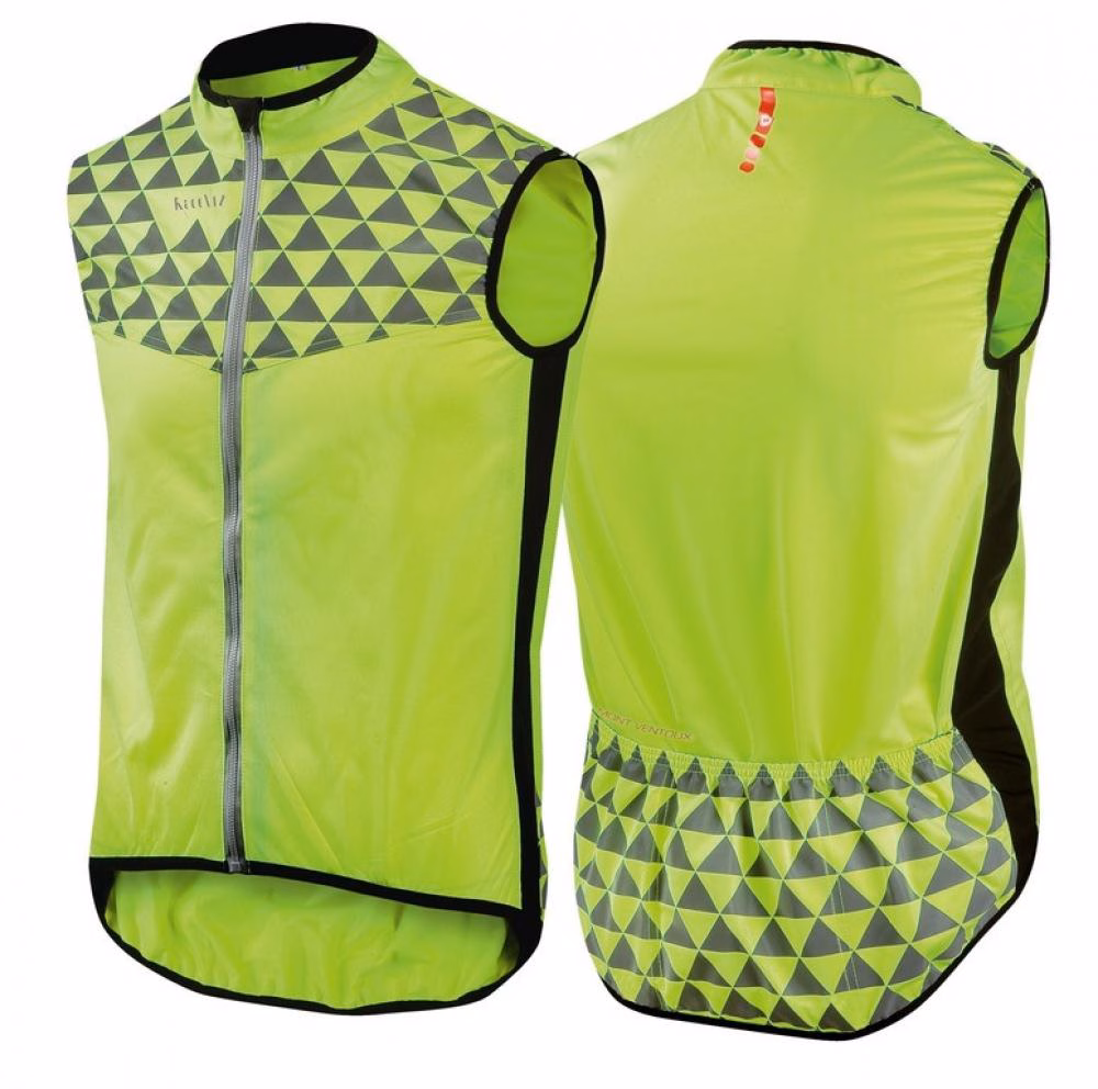 Wowow Sicherheitsweste Mont Ventoux gelb mit reflektierendes Band XS